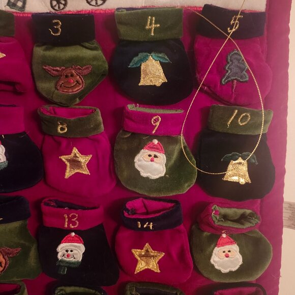 Velvet Christmas Countdown Advent Calender (add your own treats) - Picture 8 of 11